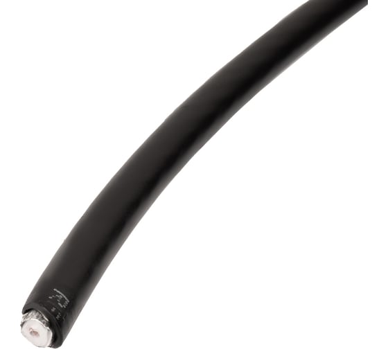 Коаксиальный кабель REXANT RG-6U, 75 Ом, CCS/Al/Al, 64%, бухта 305 м, черный OUTDOOR 01-2204