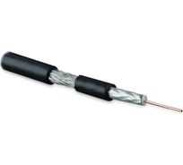 Коаксиальный кабель Hyperline COAX-SAT703N-BK-500 SAT703N, 75 Ом, жила - 17 AWG (1.13 мм, медь, solid), экран - фольга+оплетка (луженая медь, 45%), внешний диаметр 6.6 мм, изоляция PVC, черный (бухта 500 м) 49088