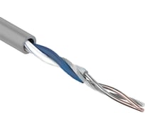 Кабель REXANT витая пара, UTP 1PR 24AWG, CAT5e, бухта 305м, серый 01-0002