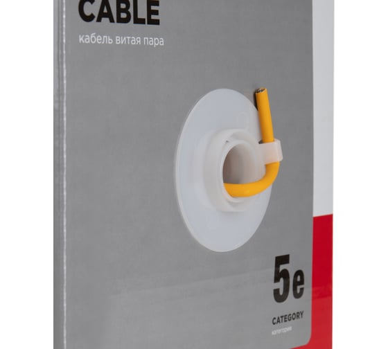 Кабель REXANT витая пара, UTP, 4PR, 24AWG, CAT5e, нгА-HF, LSZH, бухта 305м 01-0049