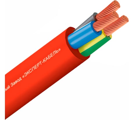 Провод EXPERt class пвс 3x4,0, сигнальный красный, 380в, 50м 44429