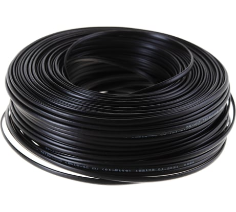 Телефонный кабель REXANT ШТЛП, 4 жилы Cu, черный, бухта 100м 01-5109
