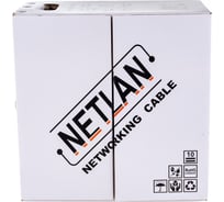 Кабель NETLAN U/UTP 4 пары, категория 5e, внутренний, PVC, серый, 305м EC-UU004-5E-PVC-GY