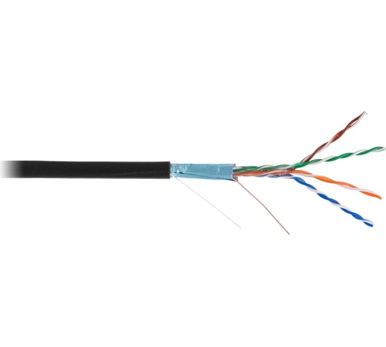 Кабель NETLAN F/UTP 4 пары, категория 5e, внешний, PE до -40C, черный, 305м EC-UF004-5E-PE-BK 16198206