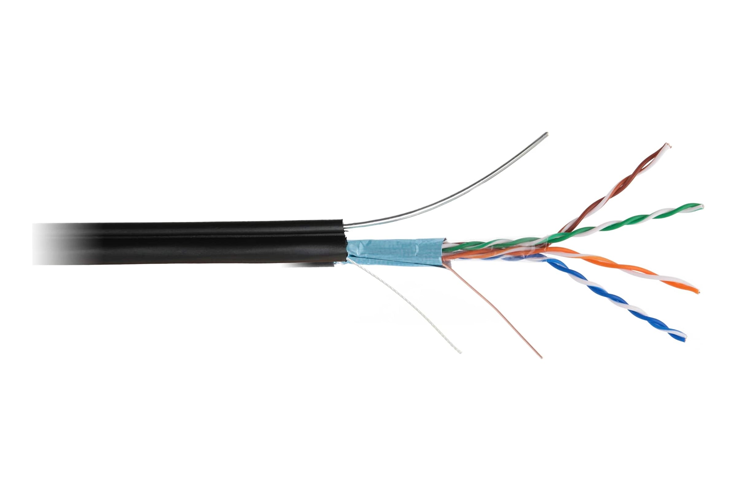 КабельNETLANF/UTP4пары,категория5e,внешний,PEдо-40C,стросом,черный,305мEC-UF004-5E-PE-SW-BK