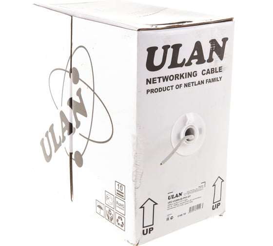 Кабель NETLAN U/UTP 4 пары, категория 5e, внутренний, PVC, серый, 305м UEC-UU004-5E-PVC-GY
