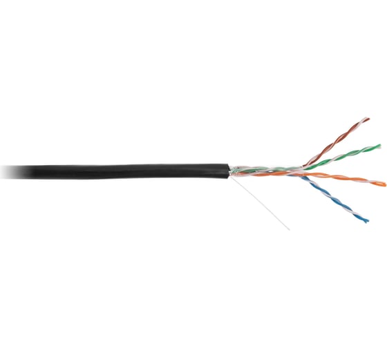 Кабель NETLAN U/UTP 4 пары, категория 5e,  внешний, PE до -40C, черный, 305м EC-UU004-5E-PE-BK 16198220