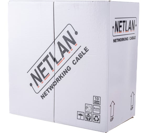 Кабель NETLAN U/UTP 4 пары, категория 5e,  внешний, PE до -40C, черный, 305м EC-UU004-5E-PE-BK