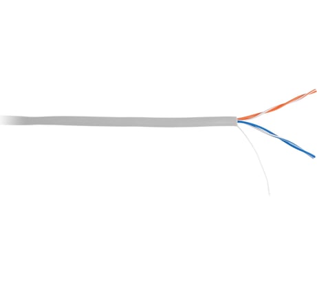 Кабель NETLAN U/UTP 2 пары, категория 5, внутренний, PVC, серый, 305м EC-UU002-5-PVC-GY