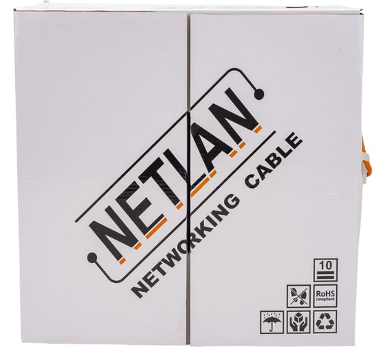 Кабель NETLAN U/UTP 4 пары, категория 5e, внутренний, LSZH, оранжевый, 305м EC-UU004-5E-LSZH-OR