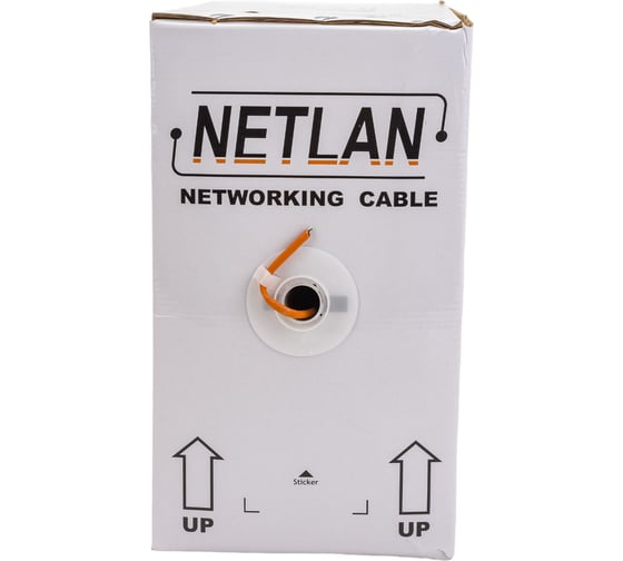 Кабель NETLAN U/UTP 4 пары, категория 5e, внутренний, LSZH, оранжевый, 305м EC-UU004-5E-LSZH-OR