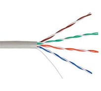 Кабель NETLAN U/UTP 4 пары, категория 5e, внутренний, PVC, серый, 100м EC-UU004-5E-PVC-GY-1