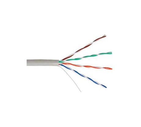 Кабель NETLAN U/UTP 4 пары, категория 5e, внутренний, PVC, серый, 100м EC-UU004-5E-PVC-GY-1