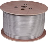 Кабель REXANT витая пара, S/FTP, CAT 7, PVC, 4PR, 23AWG, INDOOR, SOLID, серый, 305 м 01-0542