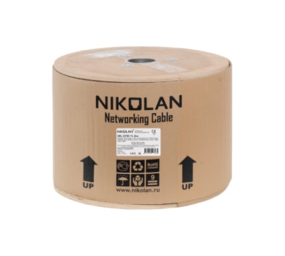 Кабель NIKOMAX S/FTP 4 пары, категория 7а,, желтый, 500м NKL 4375C-YL