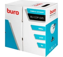 Сетевой кабель BURO BU-COP-045 UTP 4 пары cat5E solid 0.45мм Cu 305м серый 1442330