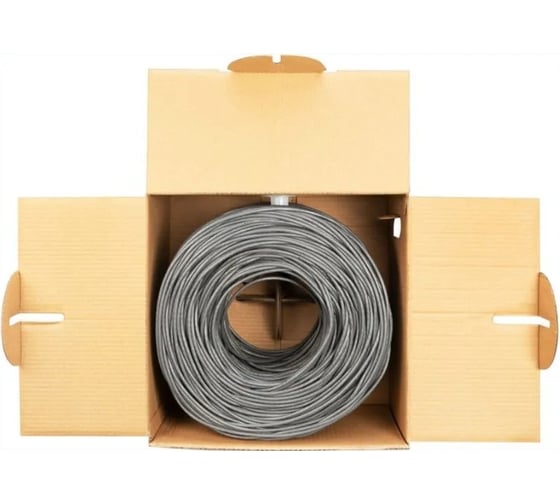 Сетевой кабель BURO BU-COP-045 UTP 4 пары cat5E solid 0.45мм Cu 305м серый 1442330
