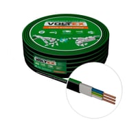 Кабель Voltex ВВГ-ПнгА 3х1.5 черный, 50м VX0185