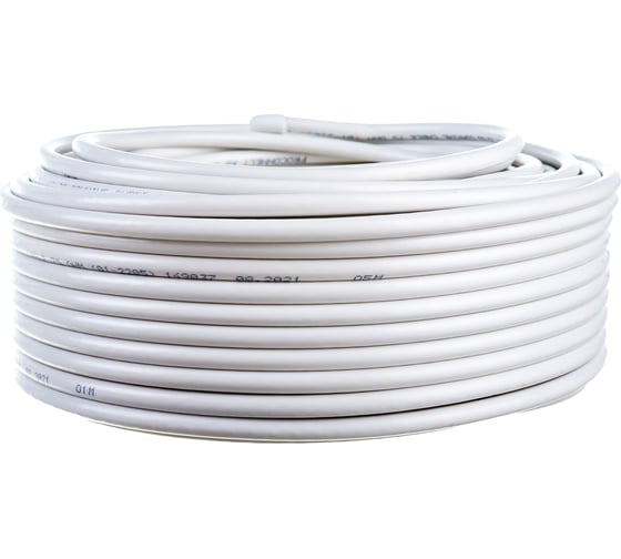 Коаксиальный кабель PROCONNECT RG-6U, 75 Ом, CCS/Al/Al, 48%, бухта 50 м, белый 01-2205-50