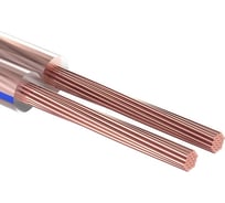 Акустический кабель REXANT 2х0,35 мм2, прозрачный BLUELINE, бухта 100 м 01-6202-3