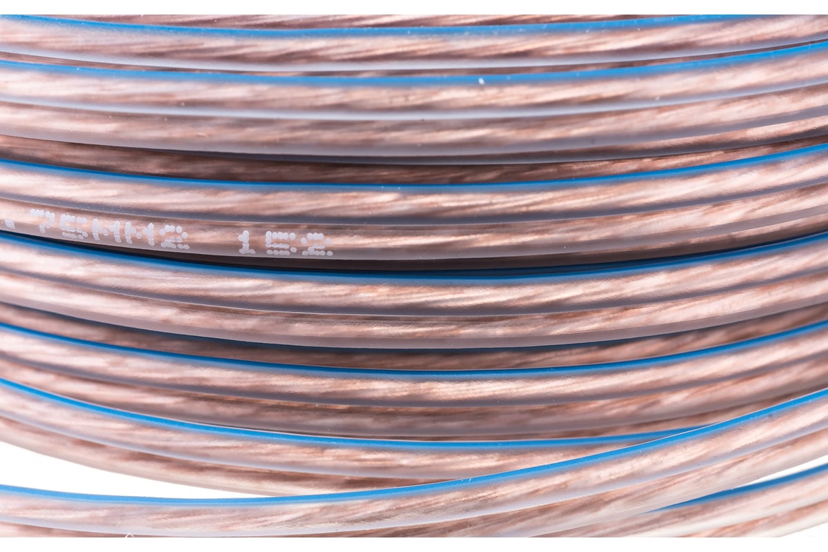 Акустический кабель REXANT 2х0,75 кв.мм прозрачный BLUELINE м. бухта 20 ...