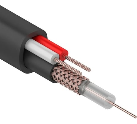 Кабель REXANT КВК-П-1,5+2x0,75 мм2, Cu/Cu, черный, бухта 200 м 01-4015