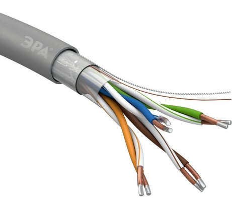Кабель витая пара ЭРА F/UTP 4x2x24AWG Cat5e CCA PVC 305м SIMPLE 2/30 Б0044440