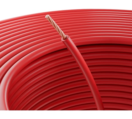 Провод ПГВА REXANT 1х2.50 мм2, красный, бухта 100 м 01-6544