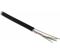 Кабель Hyperline, UUTP4-C5E-S24-SW-OUT-PE-BK-500, 500м, витая пара, U/UTP, 5e, 24 AWG 236321