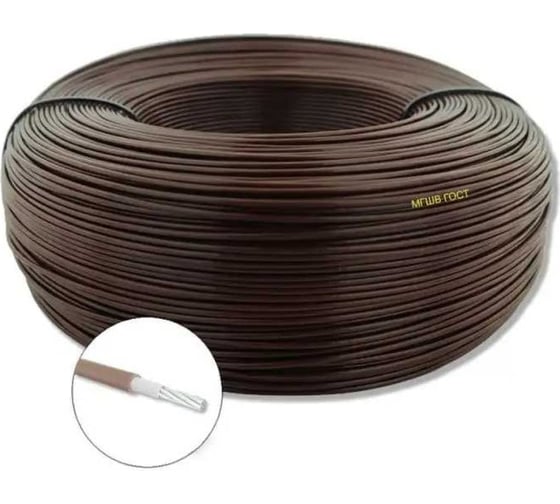 Провод монтажный МГШВ ПРОВОДНИК 1x1.5 мм2 Коричневый 10м OZ480288L10 1