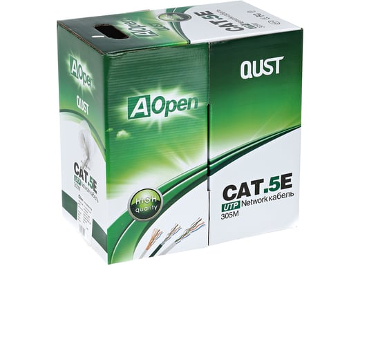 Кабель AOpen/Qust CU UTP 4 пары кат. 5e бухта 305м , медный p/n: ANC504-40CU