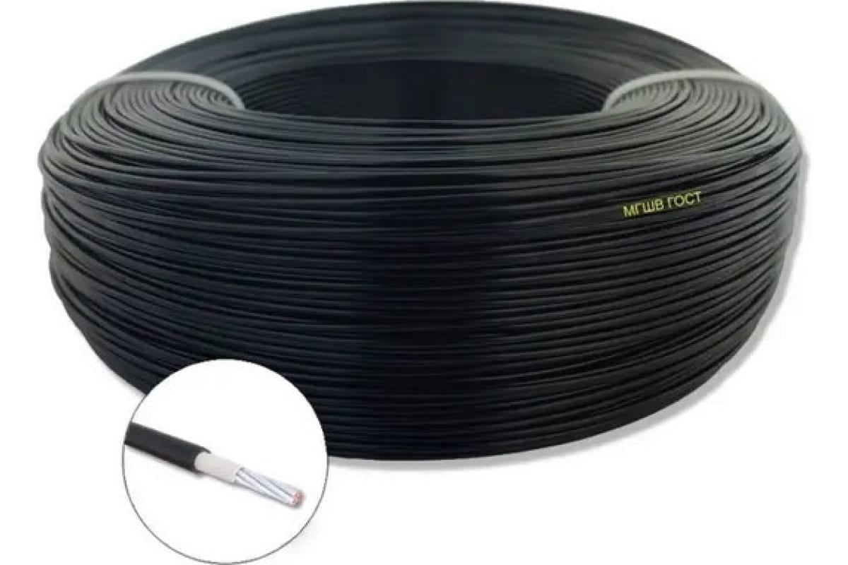 Провод монтажный МГШВ ПРОВОДНИК 1x1 мм2 Черный 20м OZ480175L20 ...