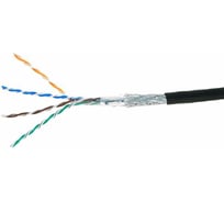Кабель Cablexpert SFTP outdoor 4x2x0.51, медный, кат.5е, однож., 305м, coil, черный, SPC-5051E-SO-OUT
