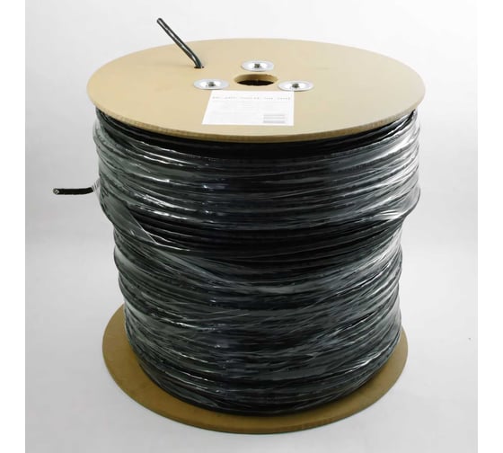 Кабель Cablexpert SFTP outdoor 4x2x0.51, медный, кат.5е, однож., 305м, coil, черный, SPC-5051E-SO-OUT