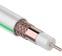 Коаксиальный кабель REXANT SAT 703B, 75 Ом, Cu/Cul/Cu, 75, бухта 10 м, белый 01-2439-10
