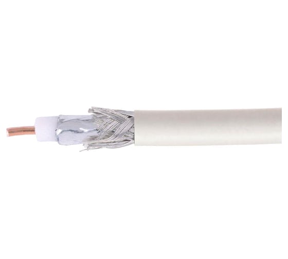 Коаксиальный кабель Cablexpert 75 Ом, 64%, 0.8 мм, CCS, белый, 100 м RG-6U-CS-1