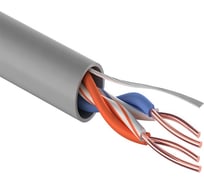 Кабель PROconnect витая пара UTP 2PR 24AWG, CAT5e, бухта 305 м, серый 01-0027