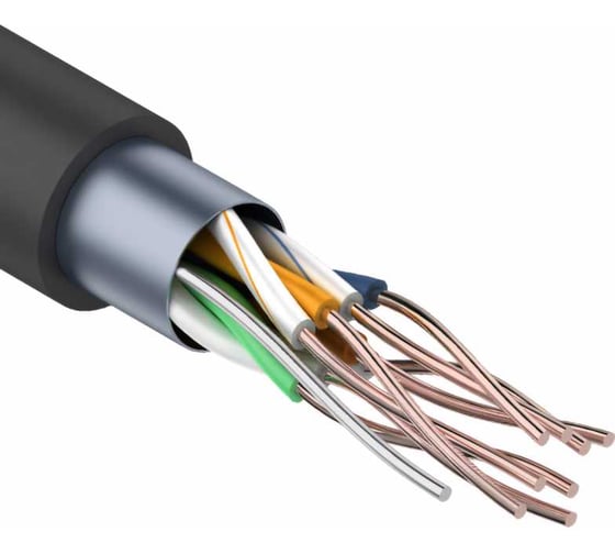 Кабель REXANT витая пара FTP 4PR 24AWG, CAT5e наружный OUTDOOR бухта 305м 01-0146-1