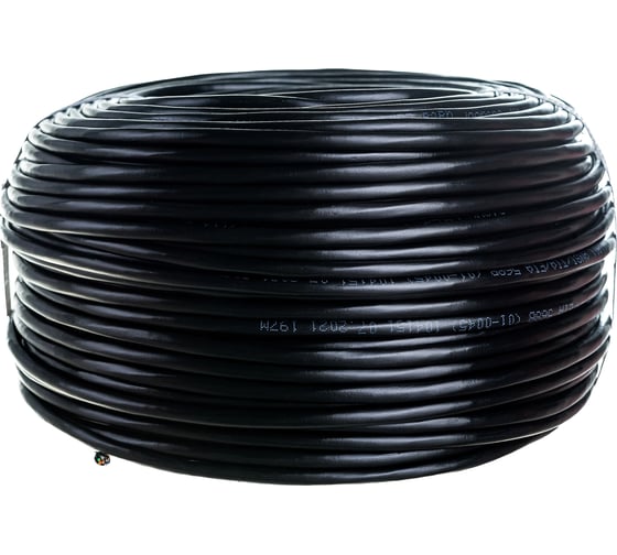Кабель REXANT UTP 4PR 24AWG, CU, CAT5e, 100 МГц, PE, черный, OUTDOOR, бухта 100 м 01-0045-100
