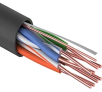 Кабель PROconnect UTP 4PR 24AWG, CCA, CAT5e, PE, черный, OUTDOOR, бухта 100 м 01-0045-3-100