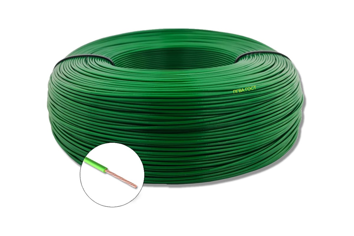 Провод автомобильный ПРОВОДНИК ПГВА 1x35 мм2, Зеленый, 20м OZ480591L20 ...