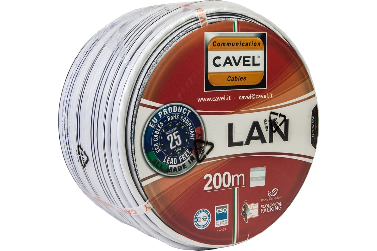 Витая пара CAVEL LAN 641-NE FTP, 6-E, 200 метров C00005445 - выгодная цена,  отзывы, характеристики, фото - купить в Москве и РФ