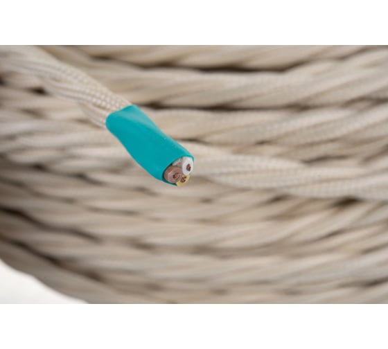 Трехжильный провод Interior Electric ПВХ сечение 3*1,5 цвет слоновая кость 50 м. ПРВ3.15.03.50.СЛ