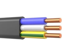 Кабель Экокабель ВВГ-ПнгА-LS 3x6 окN,PE-0,66кВ медь плоский кабель 100м 139615100