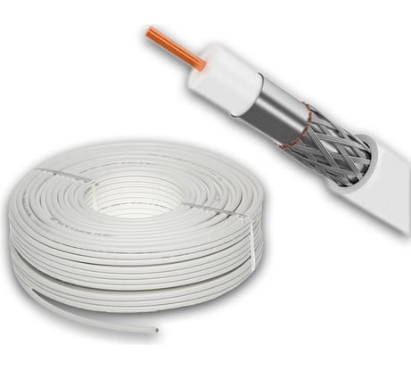 Кабель коаксиальный Pro Legend RG-6/U CCS75 Ом омедненный белый, 10 м. PL9090_10