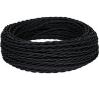 Провод МЕЗОНИНЪ витой ПВХ 2х1,5, цвет - черный GE70141-05