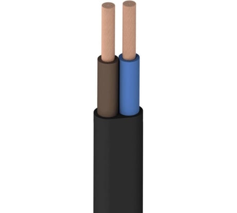 Шнур ОРЕОЛ ШВВП 2x0,75 мм, ГОСТ, черный, 200 м 00-00010689