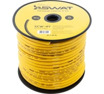 Силовой кабель SWAT 4Ga/25мм2, желтый, ССА, 50м SWAT SCW-4Y