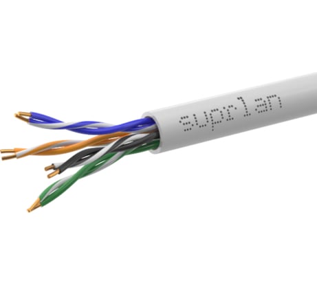 Сетевой интернет кабель витая пара SUPRLAN медный Standard UTP Cat.5e 4x2xAWG24 Cu PVC внутренний 305м 01-0328-9