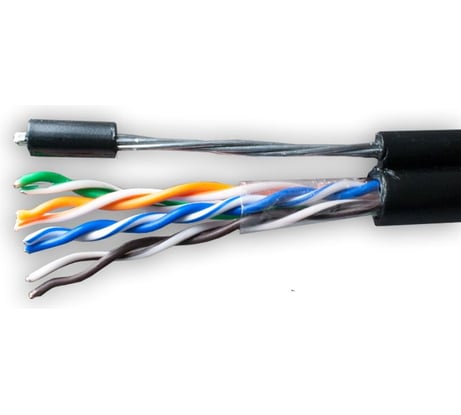 Кабель SUPRLAN Standard UTP Cat.5e 4x2xAWG24 Cu PE Outdoor T-FG8 /трос/ 305м 01-0322